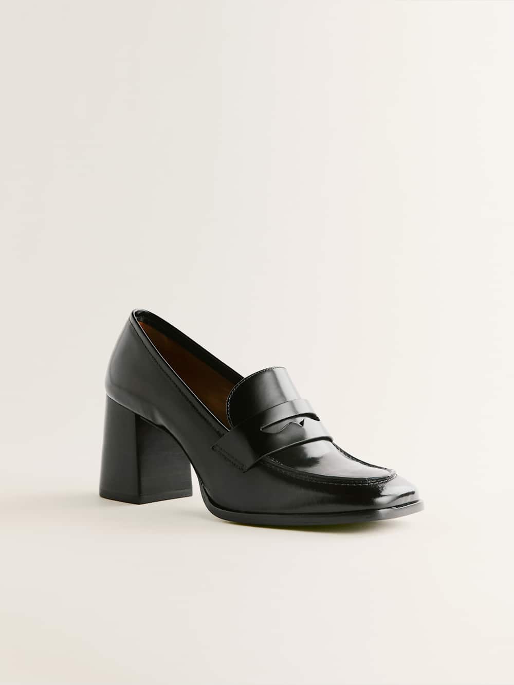 Reformation Nadine Heeled Loafer - Black