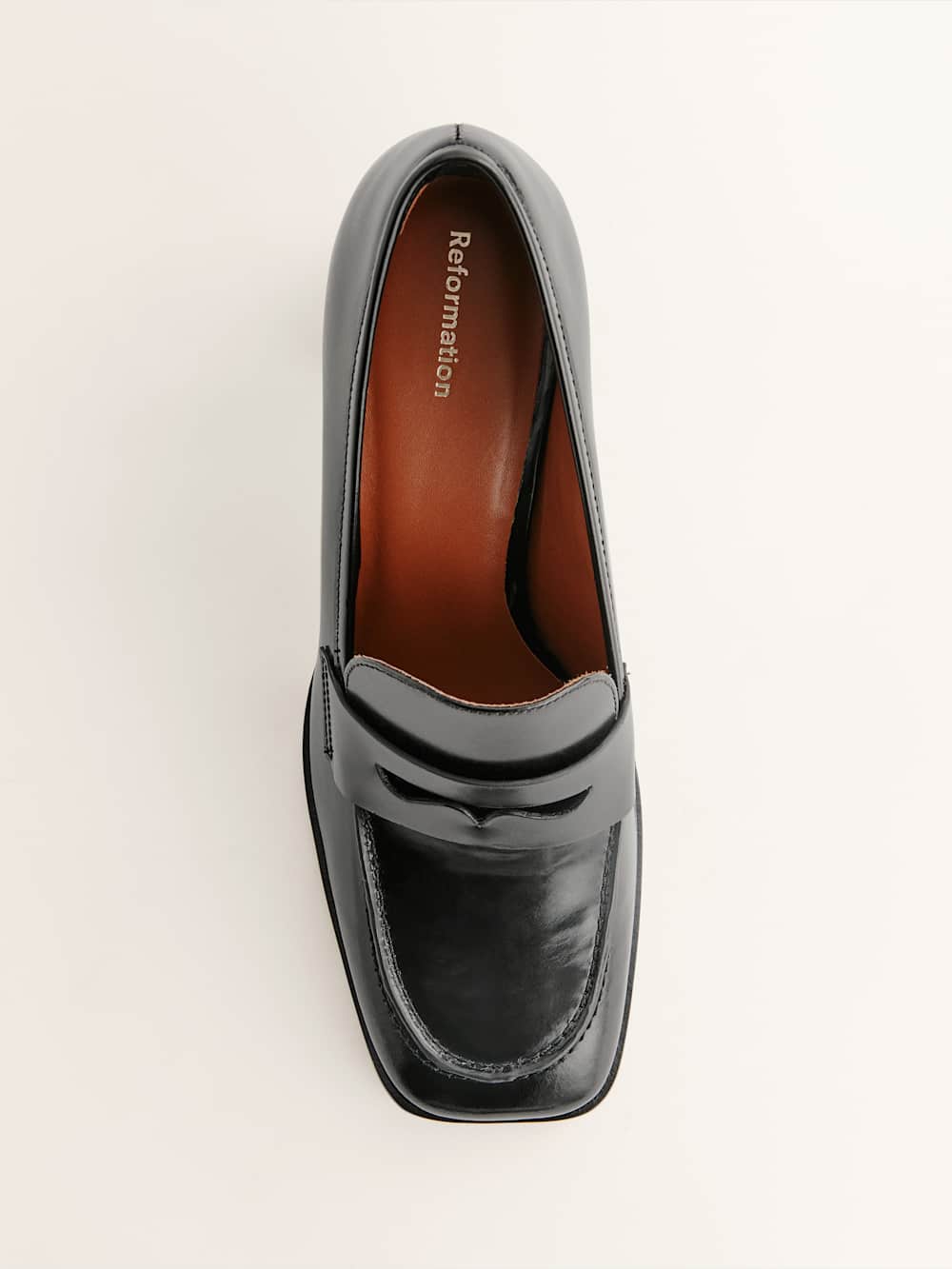 Reformation Nadine Heeled Loafer - Black