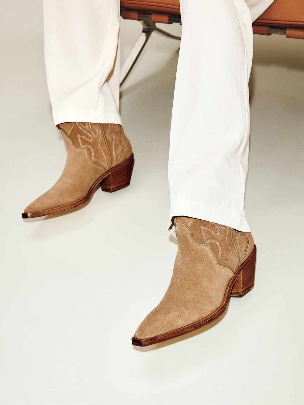 Reformation Otto Mini Western Boot - Toasted Coconut