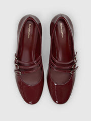 Reformation Mimi Buckle Pump - Berry Jam Patent