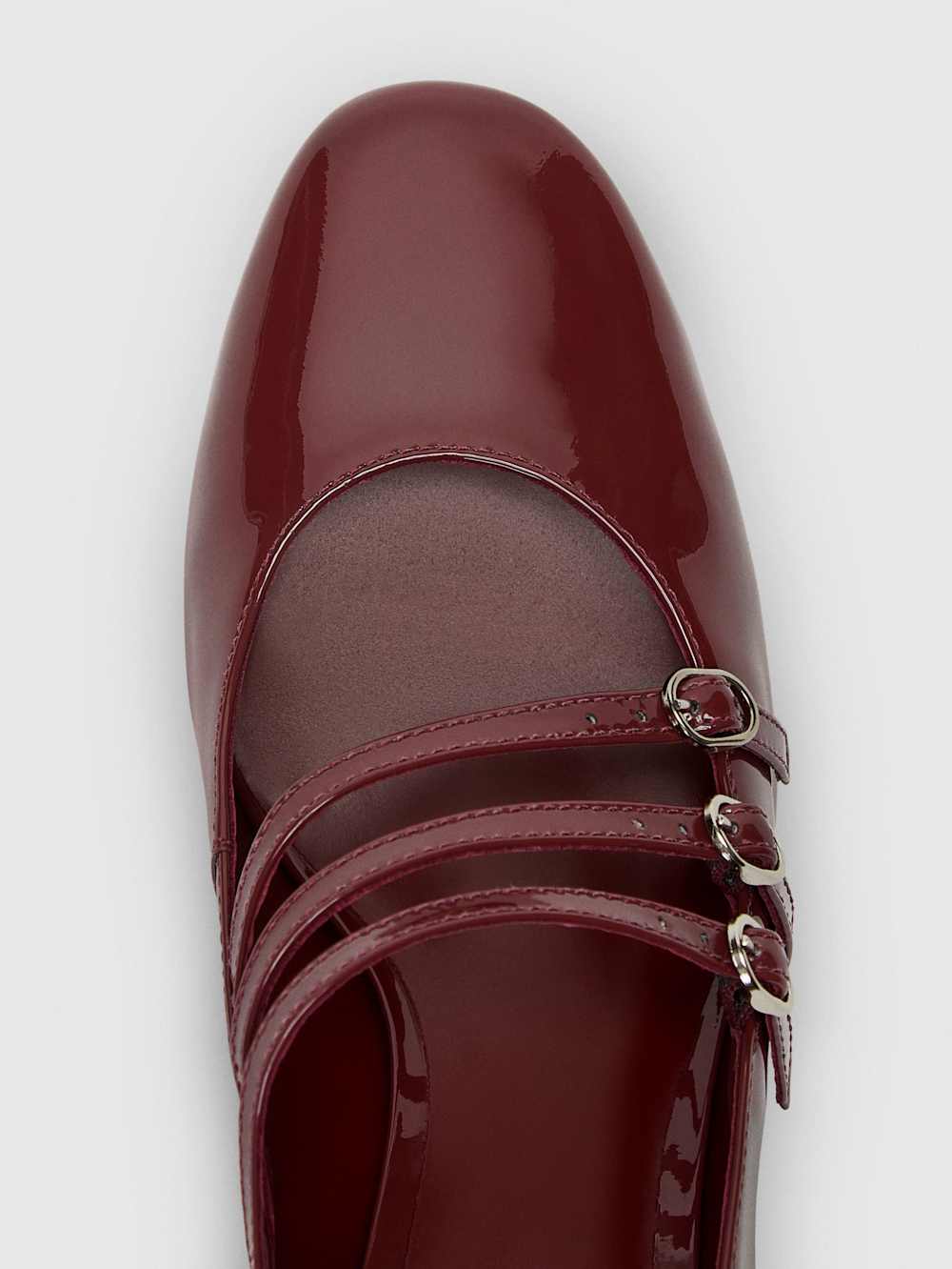Reformation Mimi Buckle Pump - Berry Jam Patent