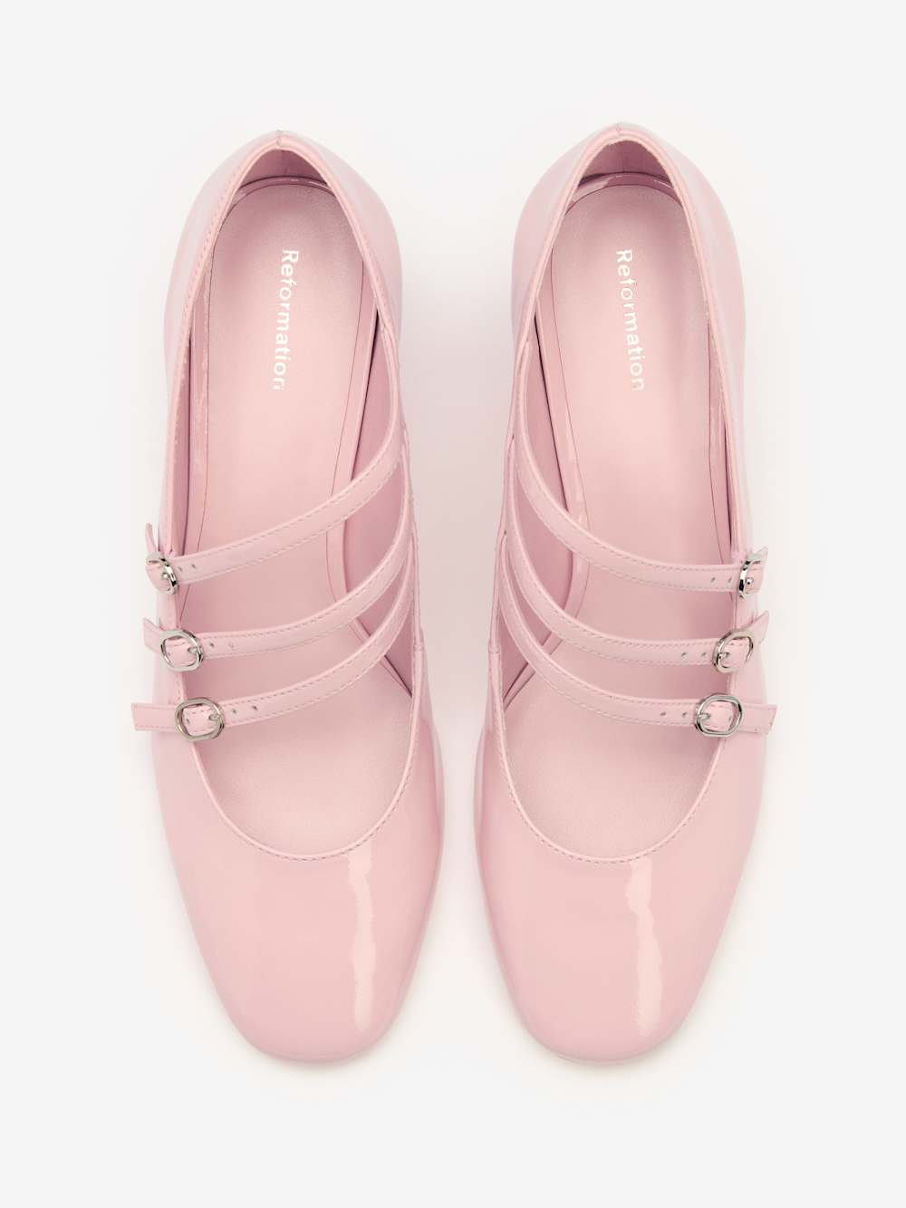 Reformation Mimi Buckle Pump - Powder Pink Patent