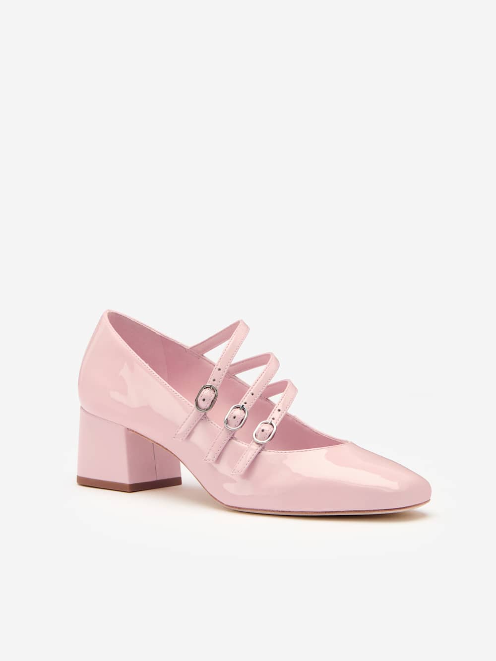 Reformation Mimi Buckle Pump - Powder Pink Patent