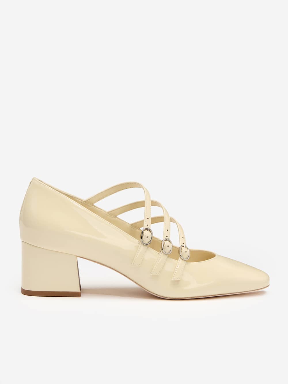 Reformation Mimi Buckle Pump - Cream Puff Patent