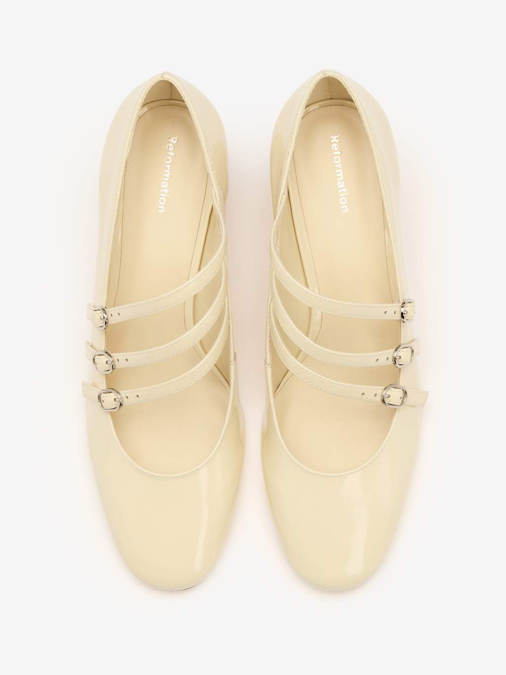 Reformation Mimi Buckle Pump - Cream Puff Patent