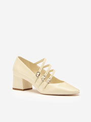 Reformation Mimi Buckle Pump - Cream Puff Patent