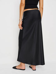 Reformation Layla Silk Skirt - Black