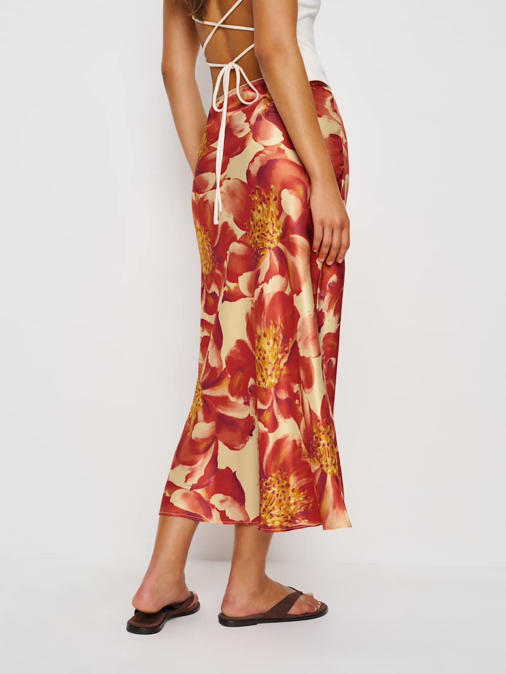 Reformation Layla Silk Skirt - Summer Day