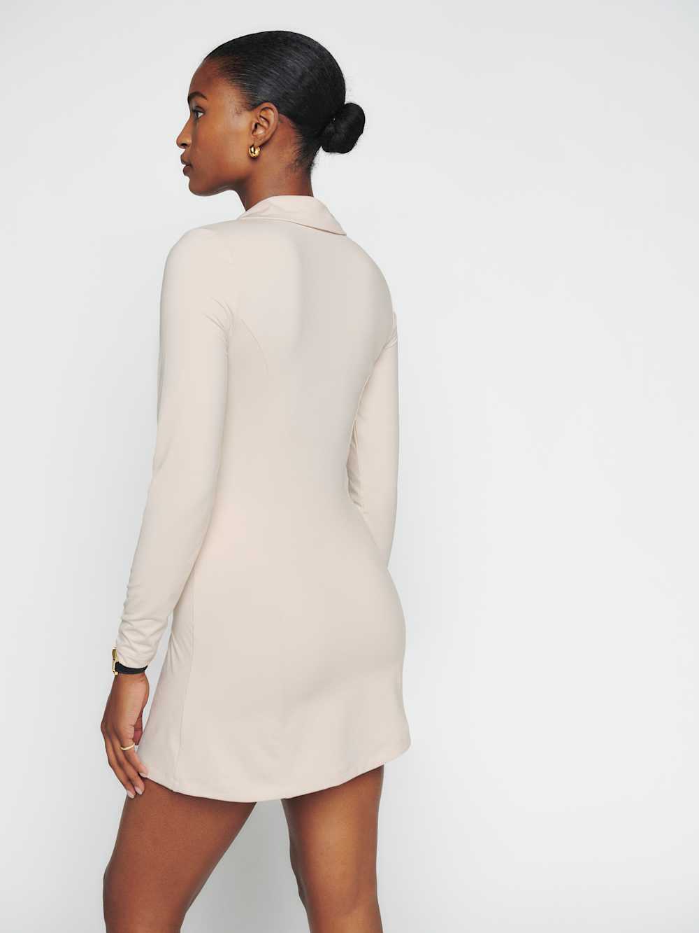 Reformation Desirae Ecostretch Dress - Almond