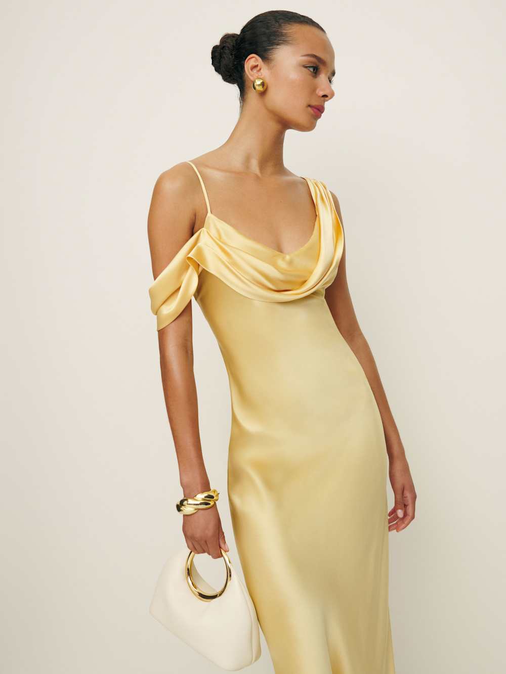 Reformation Ronda Silk Dress - Sunshine