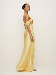 Reformation Ronda Silk Dress - Sunshine
