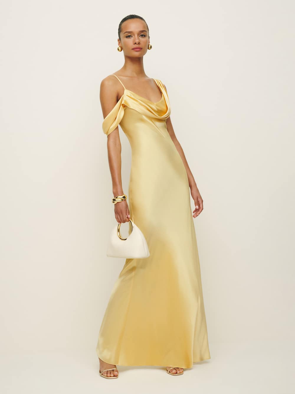 Reformation Ronda Silk Dress - Sunshine