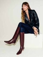 Reformation Remy Knee Boot - Ruby Leather