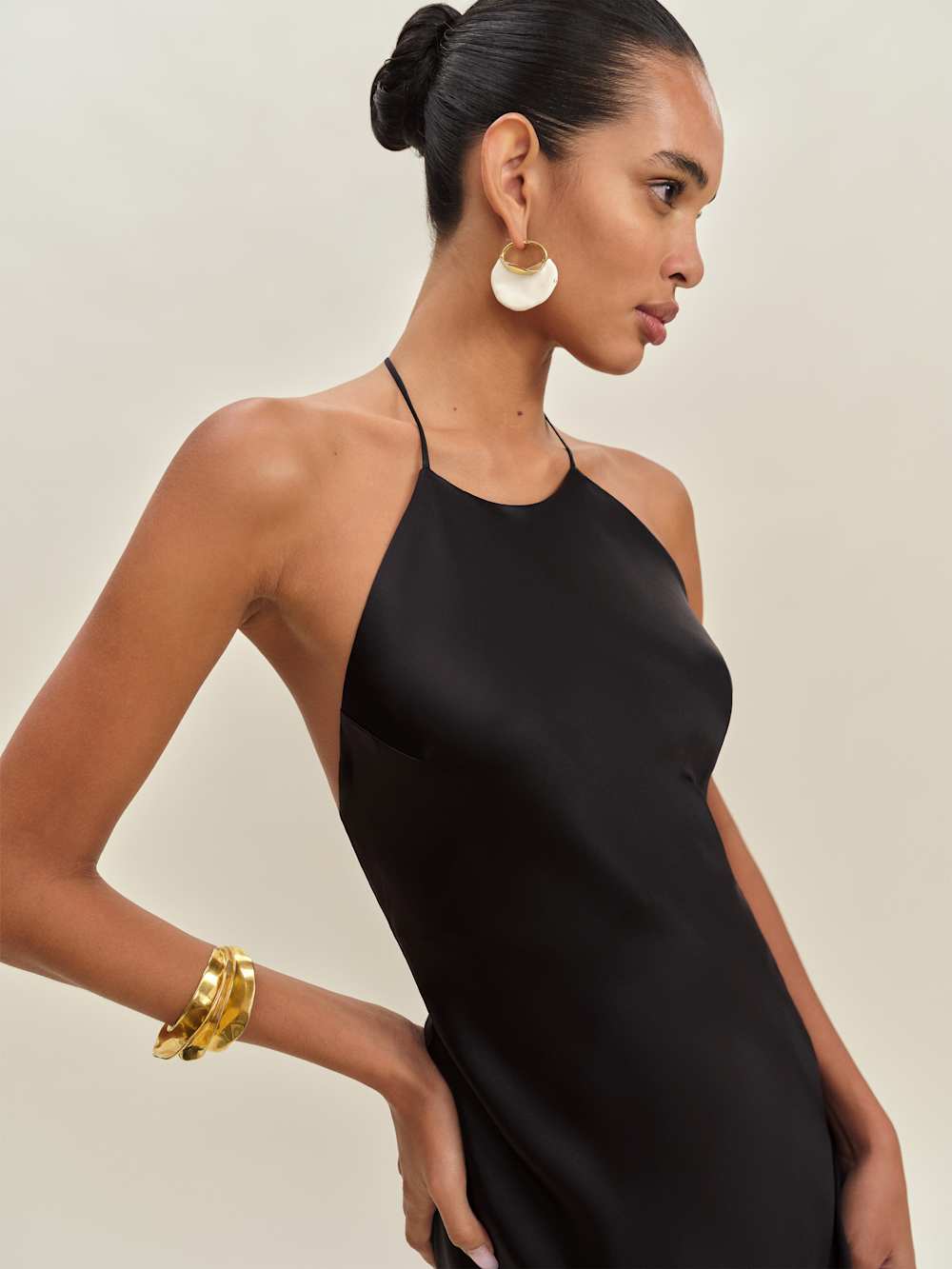 Reformation Jeany Silk Dress - Black