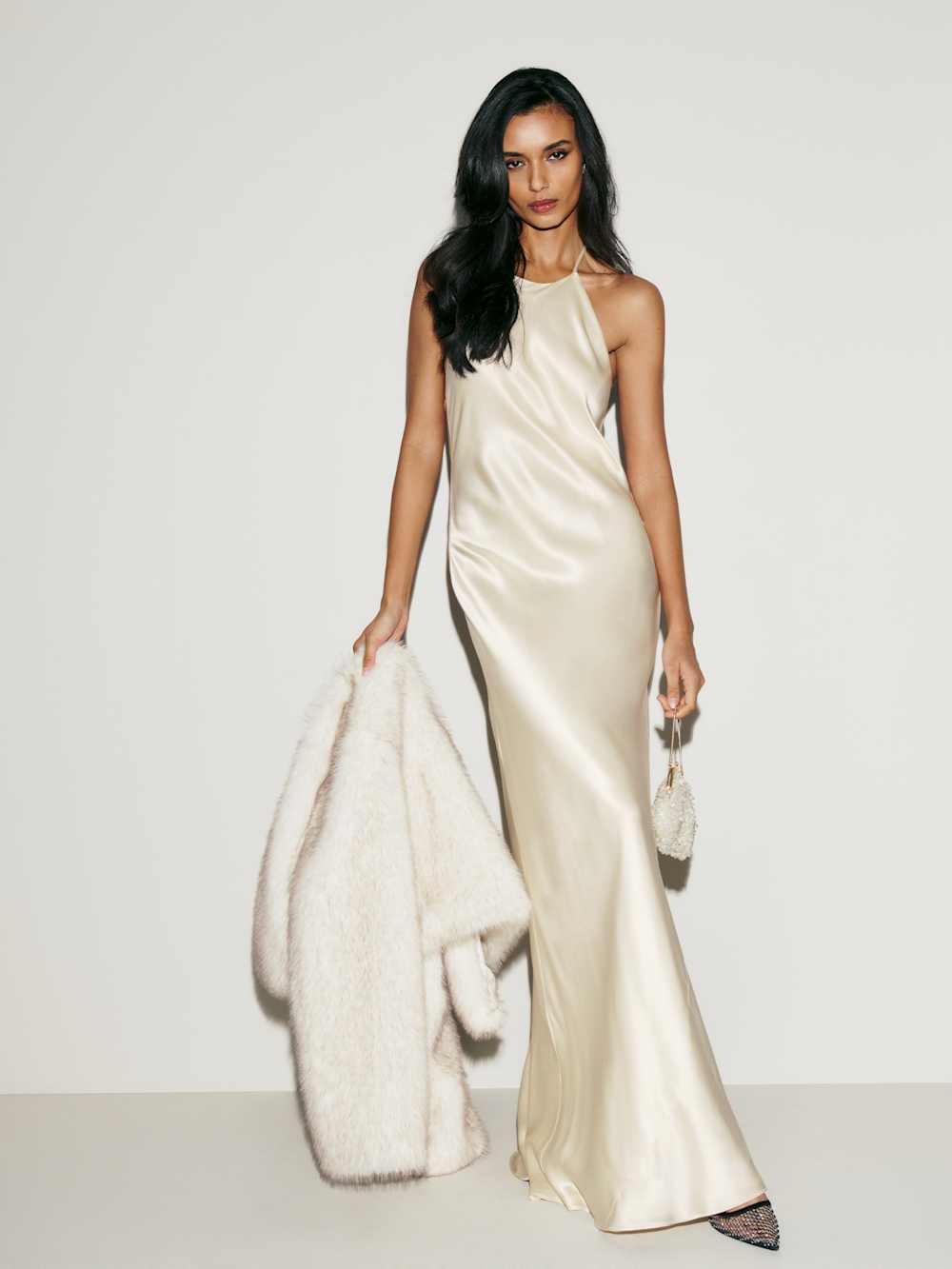 Reformation Jeany Silk Dress - Fior Di Latte