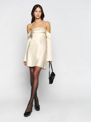 Reformation Maves Dress - Almond