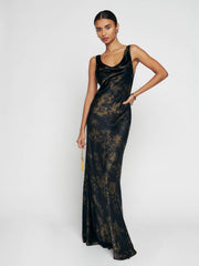Reformation Annabelle Silk Dress - Night Garden