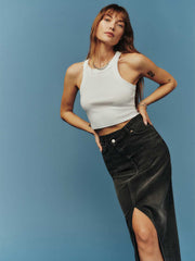 Reformation Nila Long Denim Skirt - Nome