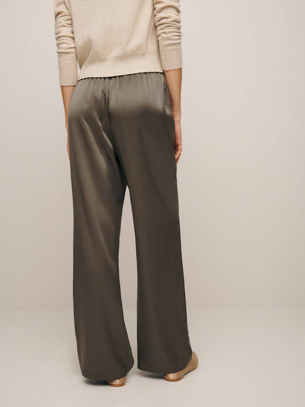 Reformation Olina Silk Pant - Morel