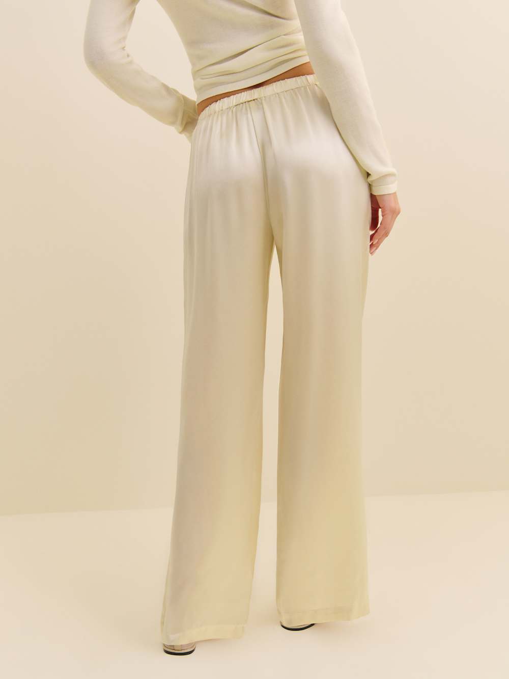 Reformation Olina Silk Pant - Sugar