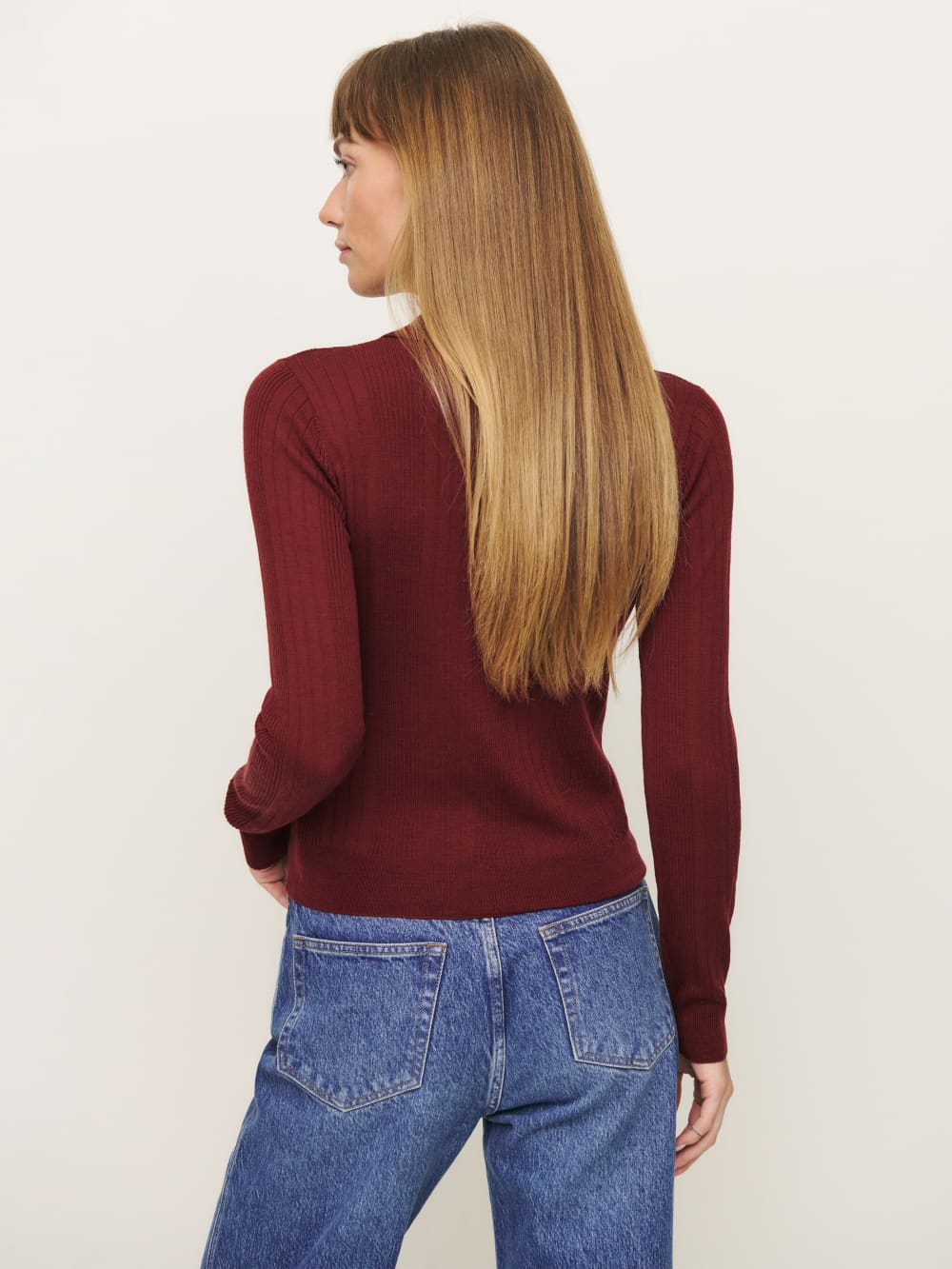 Reformation Hermia Regenerative Merino Polo - Chianti