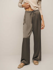 Reformation Petites Olina Silk Pant - Morel
