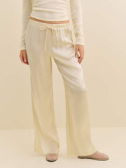 Reformation Petites Olina Silk Pant - Sugar