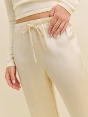 Reformation Petites Olina Silk Pant - Sugar