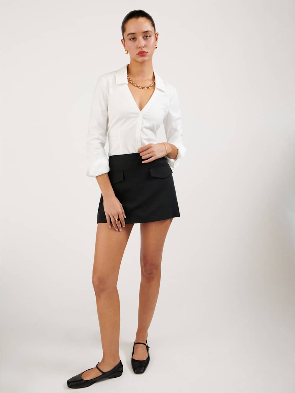 Reformation Imogen Skort - Black