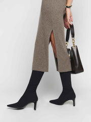 Reformation Rosa Stretch Knee Boot - Black