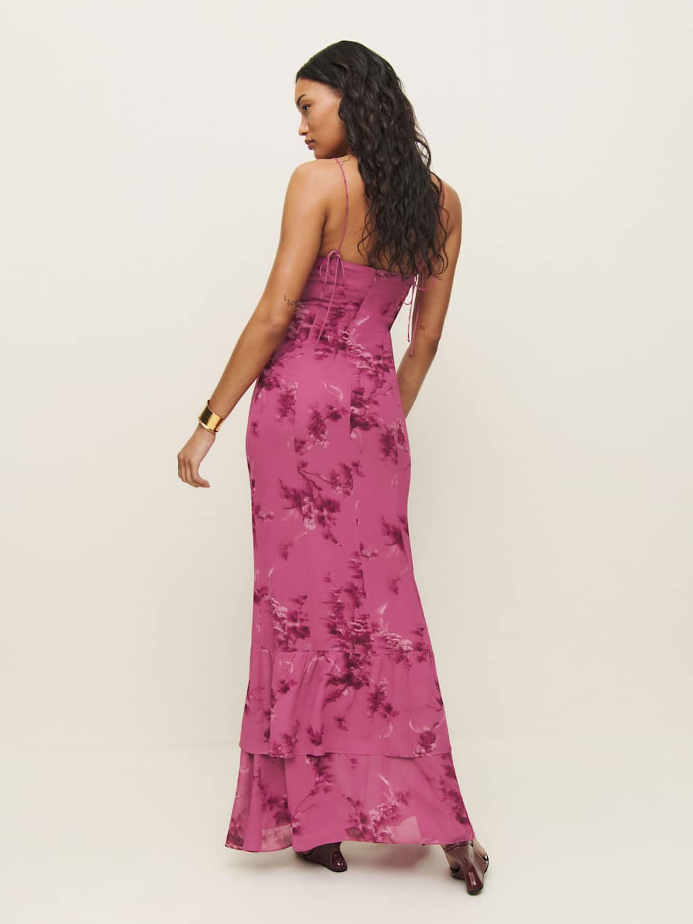 Reformation Fallon Dress - Hothouse Rose