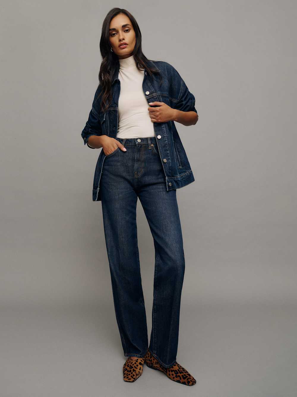 Reformation Val 90s Mid Rise Straight Jeans - Ahurani