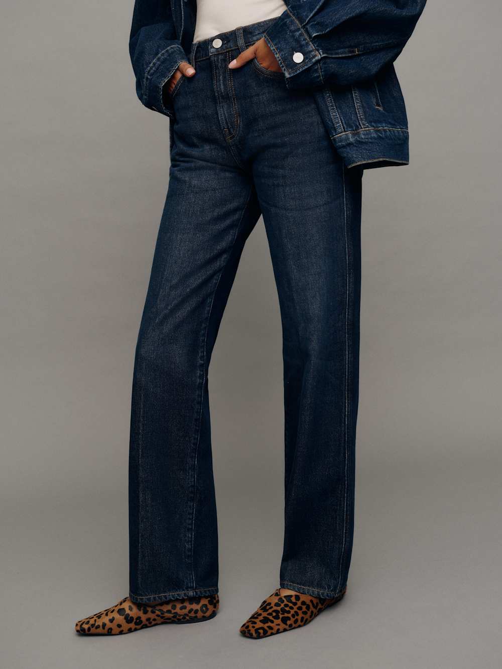 Reformation Val 90s Mid Rise Straight Jeans - Ahurani
