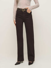 Reformation Val 90s Mid Rise Straight Jeans - Mole