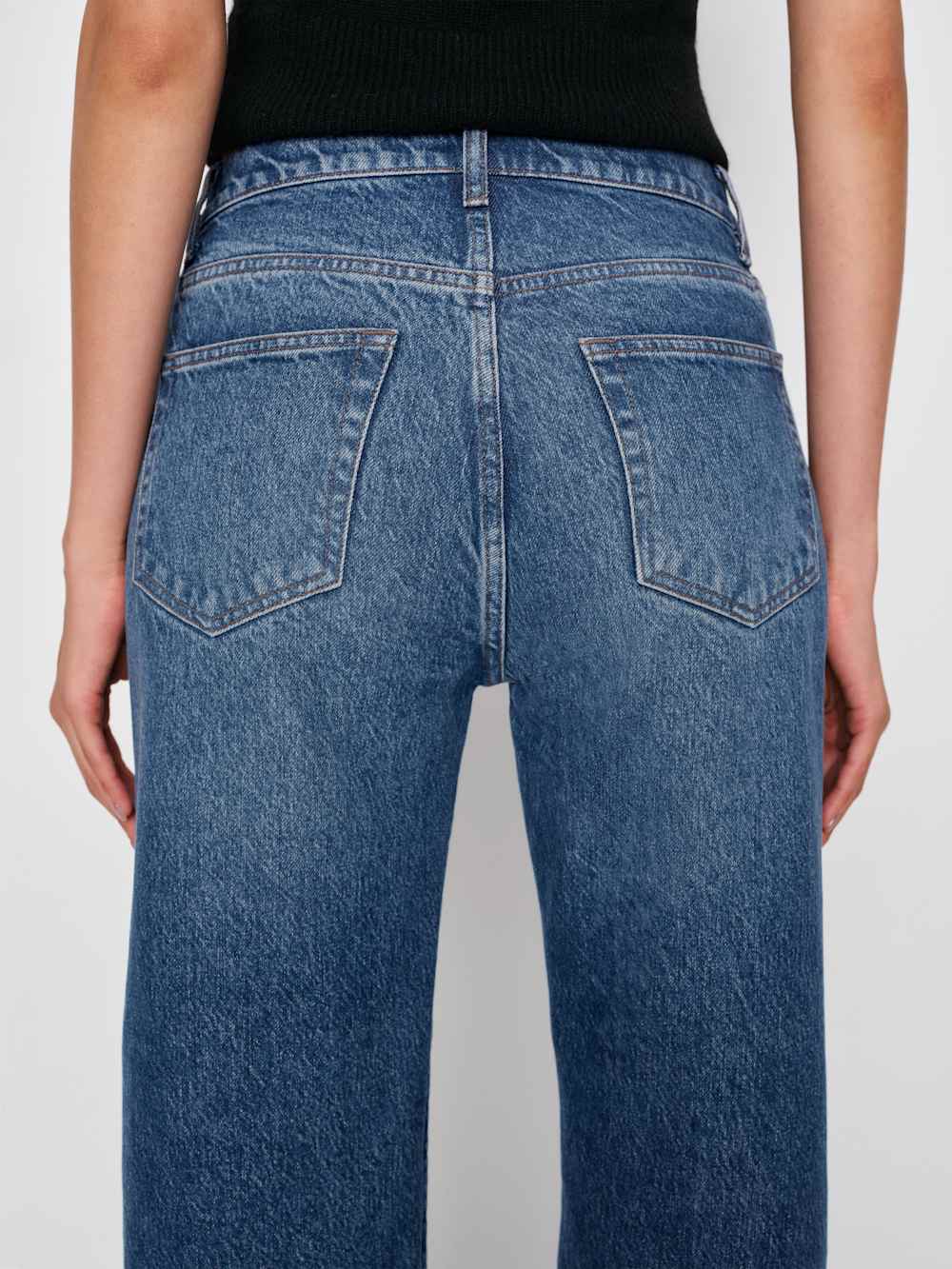 Reformation Val 90s Mid Rise Straight Jeans - Pelican