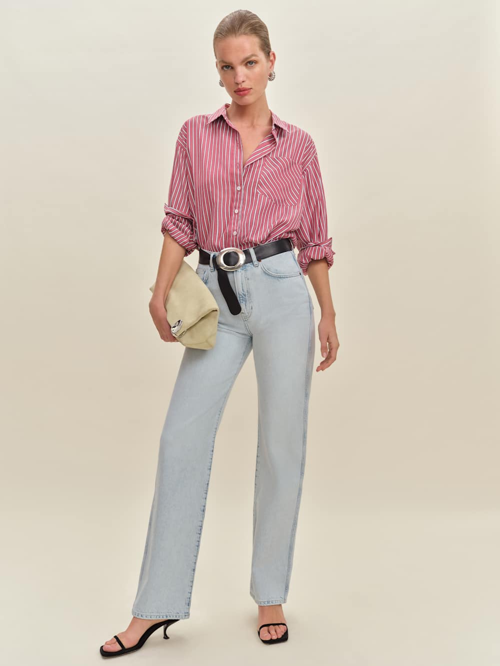 Reformation Val 90s Mid Rise Straight Jeans - Shasta