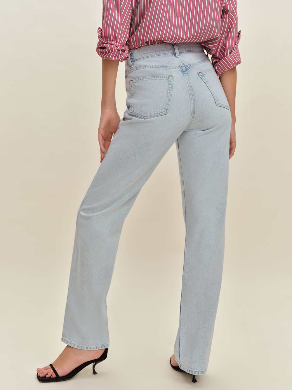 Reformation Val 90s Mid Rise Straight Jeans - Shasta