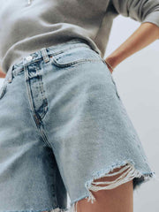 Reformation Raye Mid Rise 6” Relaxed Jean Shorts - Tenaya