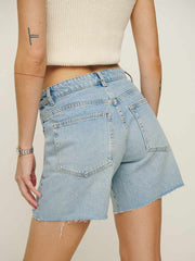 Reformation Raye Mid Rise 6” Relaxed Jean Shorts - Tenaya