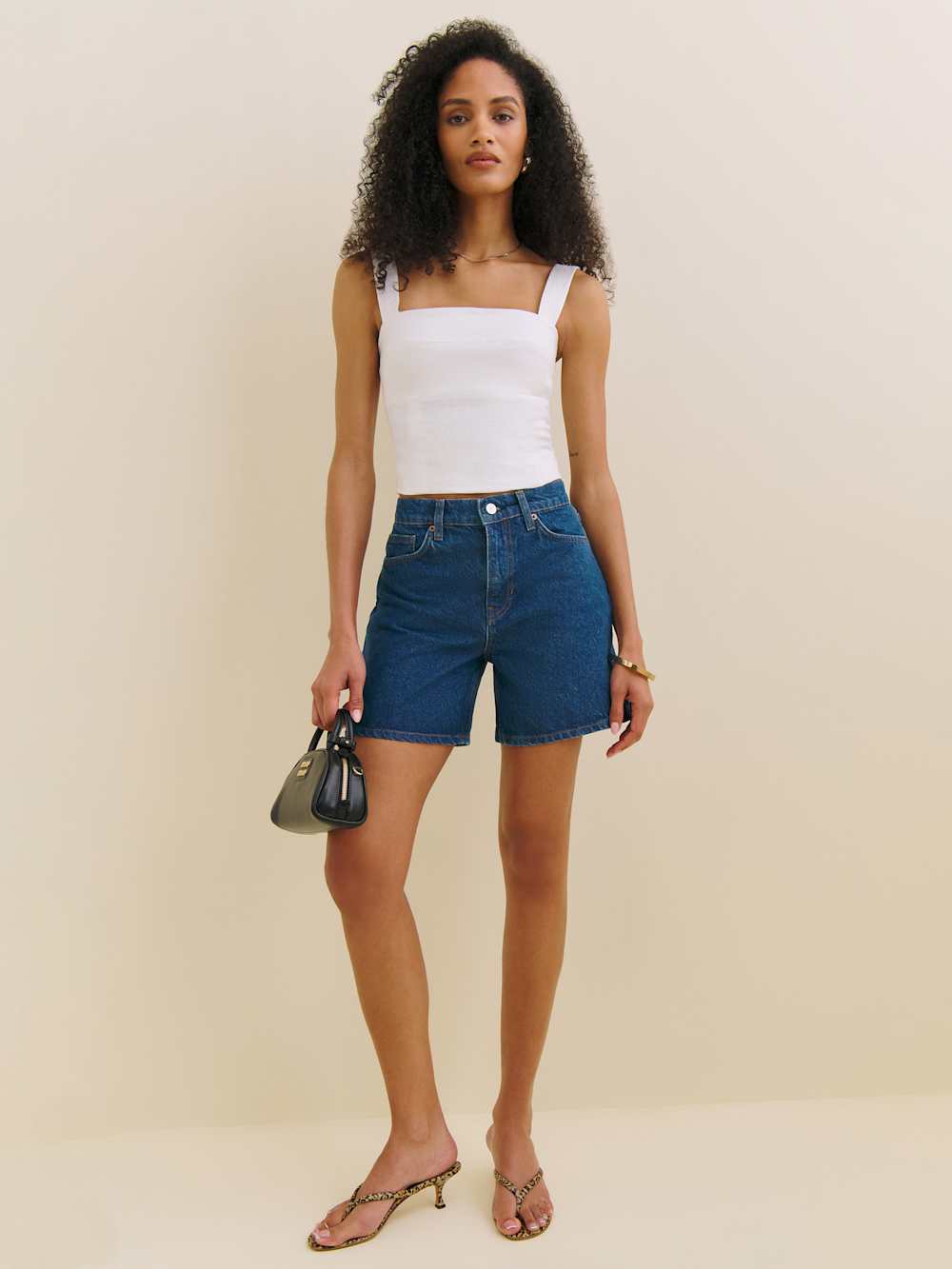 Reformation Raye Mid Rise 6” Relaxed Jean Shorts - Cleary