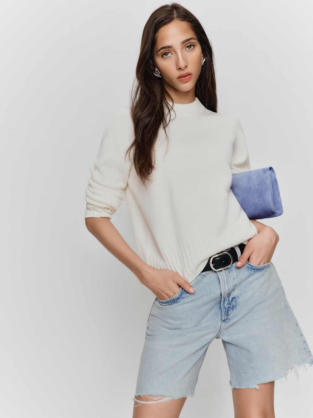 Reformation Raye Mid Rise 6” Relaxed Jean Shorts - Yarra
