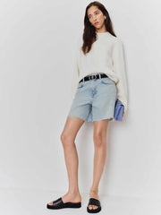 Reformation Raye Mid Rise 6” Relaxed Jean Shorts - Yarra