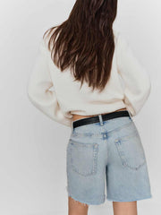 Reformation Raye Mid Rise 6” Relaxed Jean Shorts - Yarra