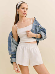 Reformation Mila Linen Short - White