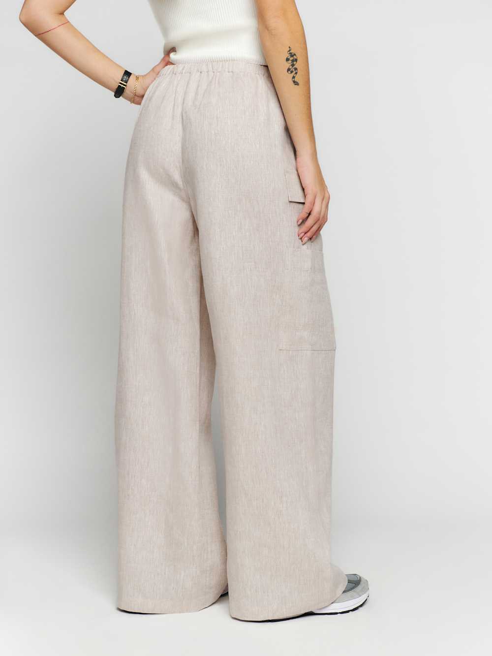 Reformation Ethan Linen Pant - Oatmeal