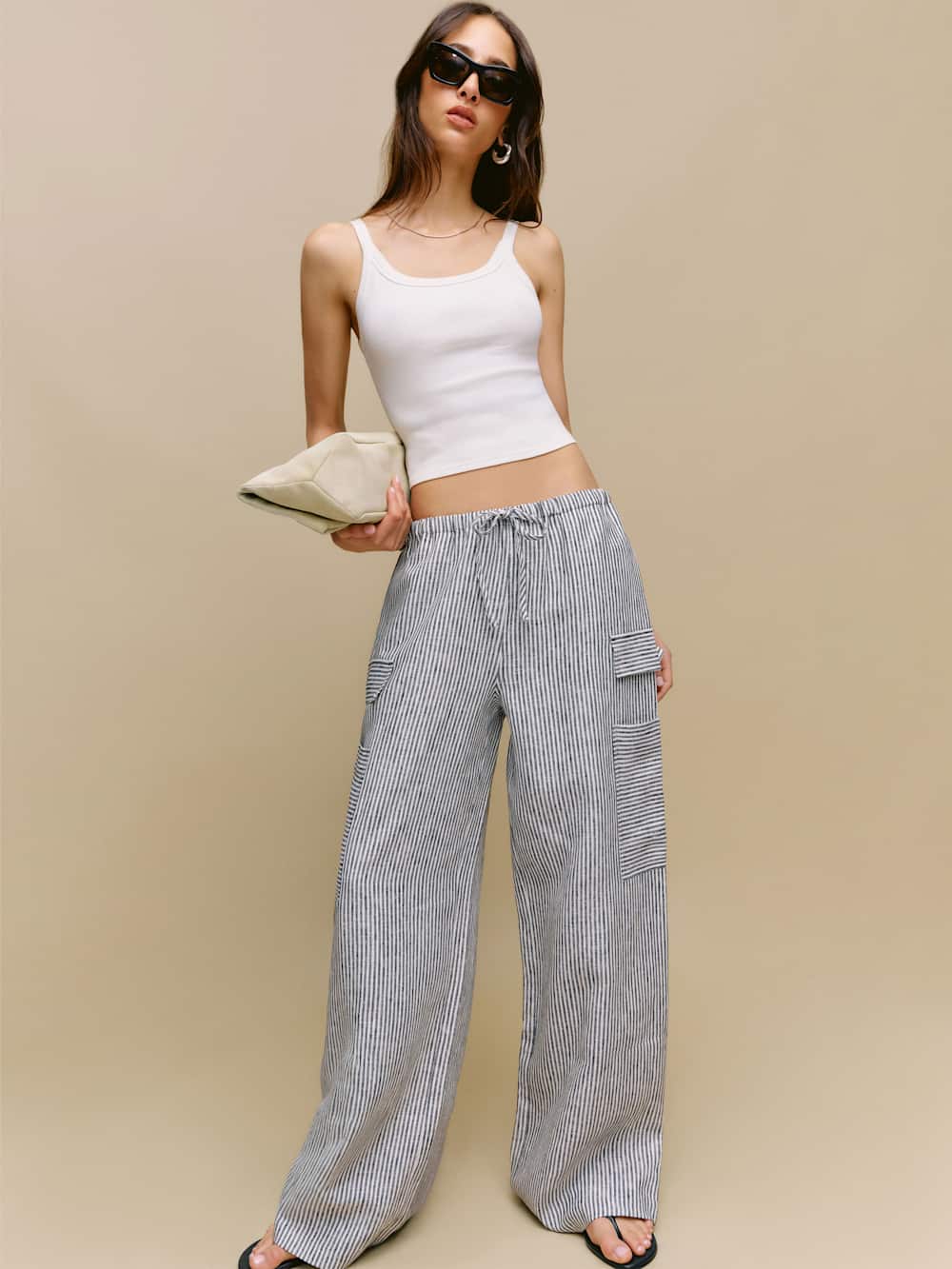 Reformation Ethan Linen Pant - Vineyard
