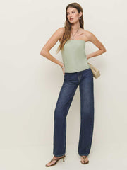 Reformation Spritz Linen Top - Salvia