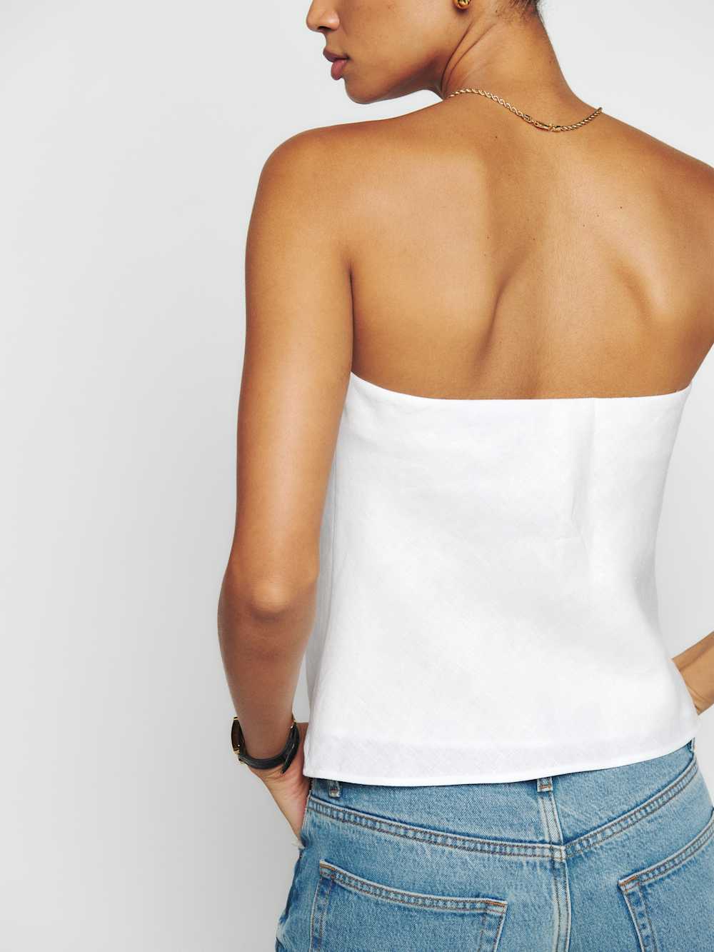 Reformation Spritz Linen Top - White