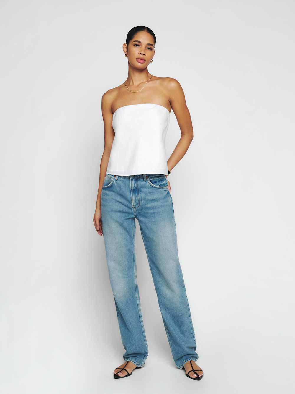 Reformation Spritz Linen Top - White