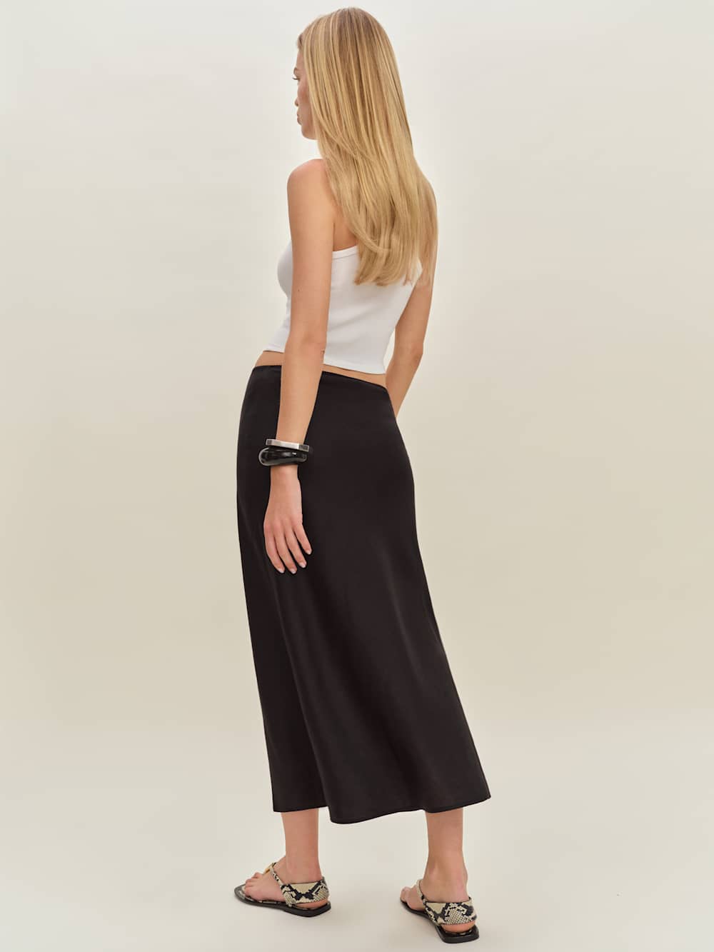 Reformation Layla Linen Skirt - Black